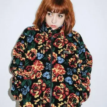 X-girl 꽃무늬 보아 자켓