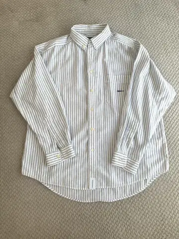 DESCENDANT 디센던트 스트라이프 셔츠 화이트 사이즈 1