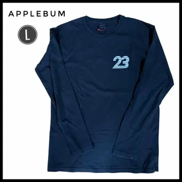APPLEBUM 23 긴팔 티셔츠 롱T 블랙 L 사이즈 남성 면