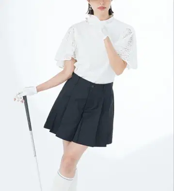 키스 온 더 그린 턱 디테일 큐롯 팬츠 밑단 둘레 여유 슬림 효과