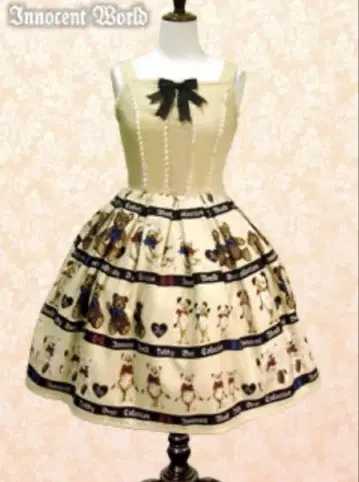 Innocent World 테디베어 컬렉션 JSK 아이보리