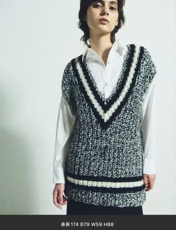 [ 그레이스 콘티넨탈 ] 핸드 니트 베스트