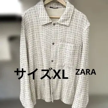 ZARA 트위드풍 자켓 화이트 계열 XL 빅 사이즈