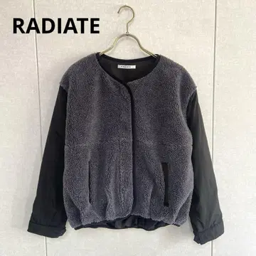RADIATE 보아 나일론 절개 이소재 자켓 블루종 그레이