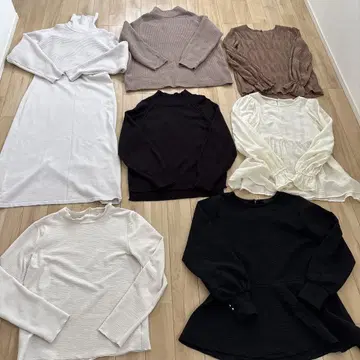 여성용 가을 겨울 의류 묶음 판매 8점 사이즈 S~L