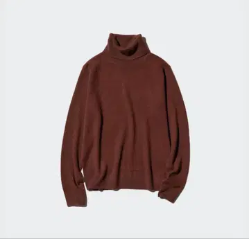 유니클로 UNIQLO 브라운 캐시미어 터틀넥 니트 스웨터