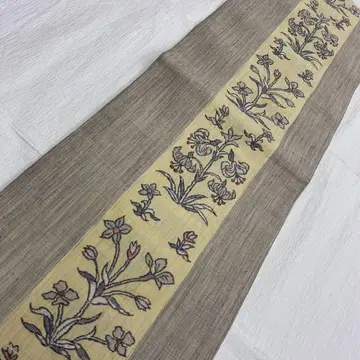 6505 오샤레 백합 후쿠로 오비 순수 실크 육통  코몬