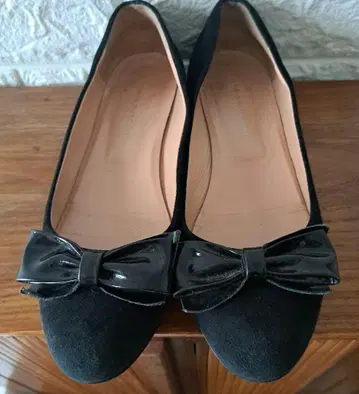 파비오 루스코니 발레 슈즈 펌프스 스웨이드 리본 블랙