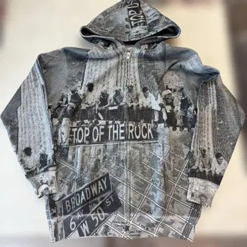 TOP OF THE ROCK 그레이 후드티 S