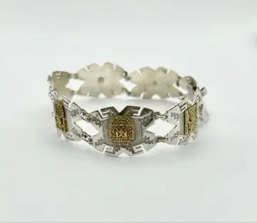 [레어] 남미/멕시코제 925 실버 잉카 신상 모티브 링크 팔찌