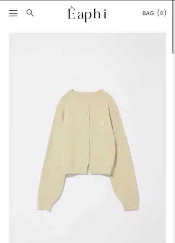 Eaphi COMPACT LOGO KNIT CARDIGAN