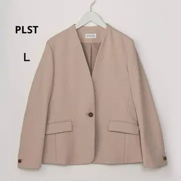 PLST 브러쉬드 백 칼라리스 자켓 베이지 L