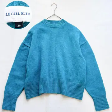 LE CIEL BLEU 루쉘블루 크루넥 블루 캐시미어 니트