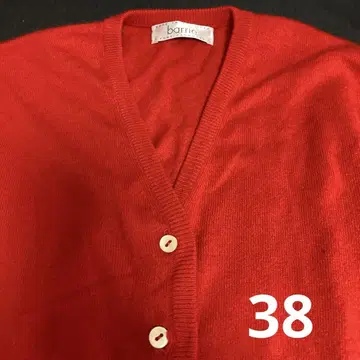 스코틀랜드제 barrie 레드 캐시미어 가디건 pure cashmere