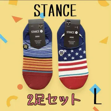 스탠스 STANCE 삭스 앵클 기장 멀티 컬러 보더 2족