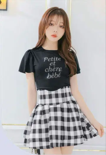 미셸 마카롱 슬림 레그 스커트 S 미사용