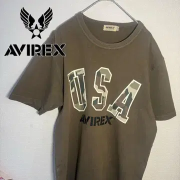 AVIREX USA 프린트 T셔츠 카모플라쥬