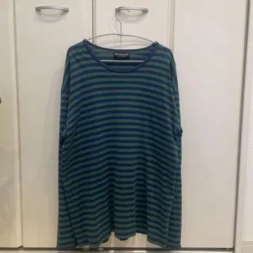 marimekko 그린과 파랑 스트라이프 긴팔 T셔츠