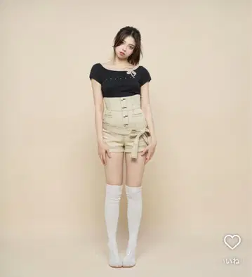 ANDMARY 베이비 리본 탑스 BLK/F 사이즈