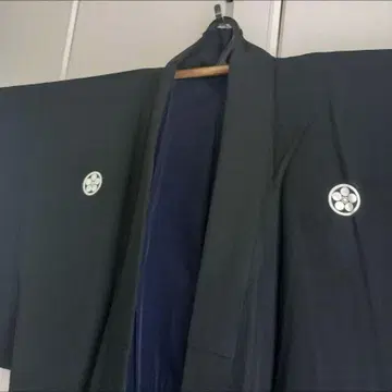 고급 순수 실크 블랙 겹옷 다섯 개 문양