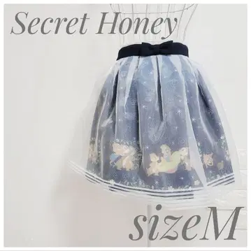 택 포함 미사용 새상품 SecretHoney 클라리스 칩 데일 스커트