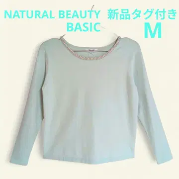 [새상품] NATURAL BEAUTY BASIC 긴팔 니트 민트 그린 M