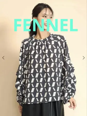 [ 새상품 ] FENNEL 지오메트릭 볼륨 슬리브 블라우스