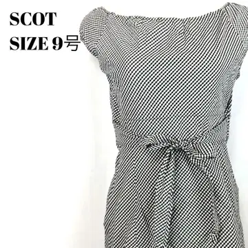 SCOT CLUB 스캇 클럽 체크 슬리브리스 원피스 리본