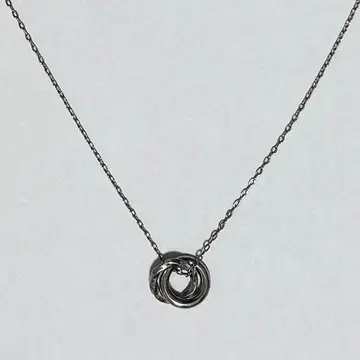 더블 링 목걸이 silver925