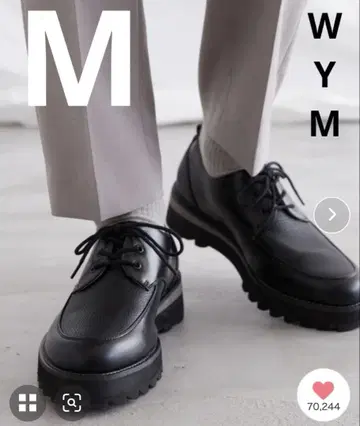 WYM LIDNM 블랙 가죽 드레스 슈즈 M
