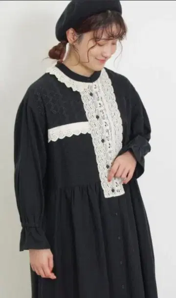 Samansa Mos2 패치워크 레이스 원피스 size S