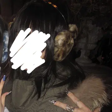 디즈니 레오파드 무늬 귀도리