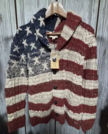 미사용 랄프 로렌 DENIM&SUPPLY 성조기 가디건 니트