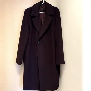 UNIQLO 롱 코트 체스터 코트 버건디 L