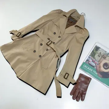 ZARA BASIC 베이지 트렌치코트 M 미디 기장