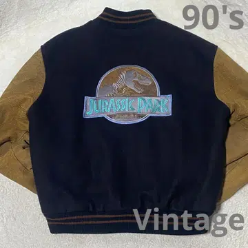귀중한 90s 쥬라기 공원 바시티 자켓 유니버셜 스튜디오 한정판