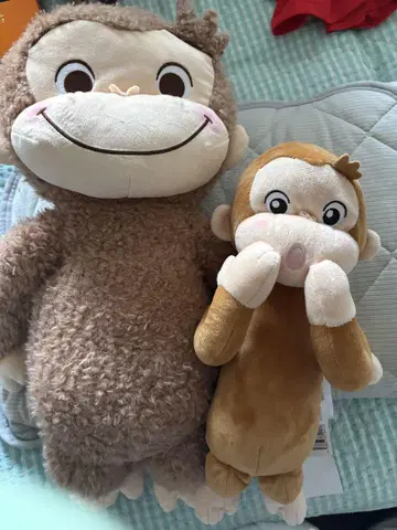 원숭이 봉제 인형 2체 세트