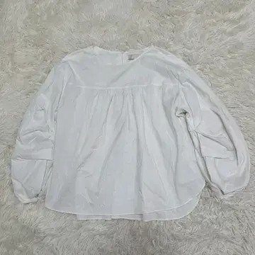 자유구 지유쿠 샤팅 드라이 믹스 블라우스 화이트