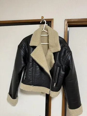 가죽 쉘 라이더 자켓
