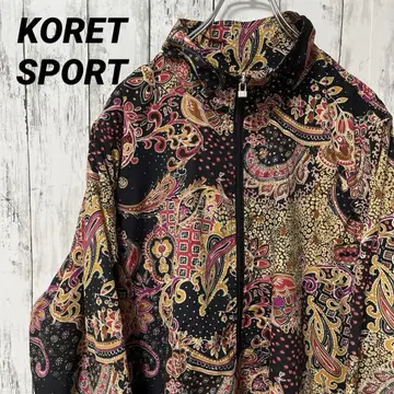 C2589 KORET 페이즐리 무늬 자켓 블루종 블랙 해외 구제 의류