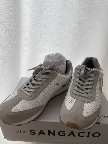 via SANGACIO 캐주얼 스니커즈 화이트/그레이