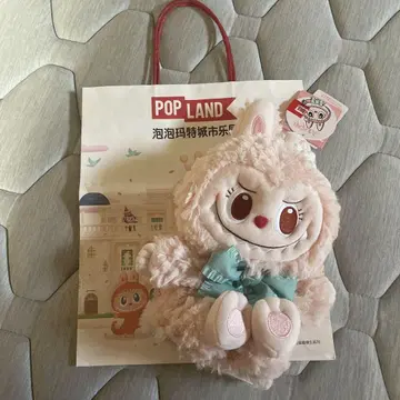 베이징 pop land 한정판 labubu 모코코 퍼펫 정품 봉제 인형