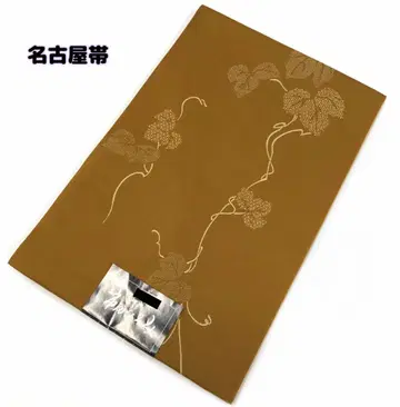 미사용 새상품 나고야 오비 단의 폴리에스테르 포도 당초 패턴-C