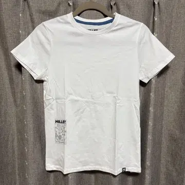y100611 밀레 T셔츠 화이트 반팔 로고 S