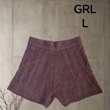 GRL 그레일 니트 숏팬츠 L 심플