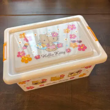 헬로 키티 일광화상 키티 플라워 무늬 수납 박스
