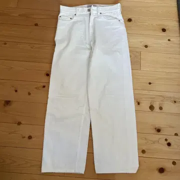 yaeca 화이트 스트레이트 데님