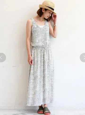 BYSF 브러시 프린트 맥시 원피스