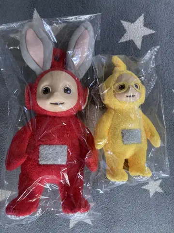텔레토비즈 빨간색 노랑 봉제 인형
