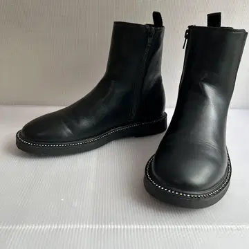 자라 ZARA 사이드 고어 사이드 지퍼 부츠 비쥬 블랙 23.5 ~ 24